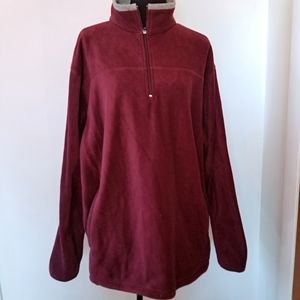 Ivy Crew L red half zip pop over jacket mens